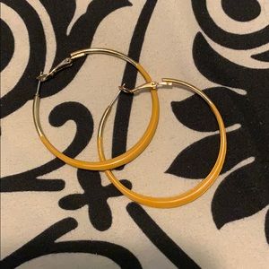 NWT! Gold and Yellow Hoop Earrings. New!